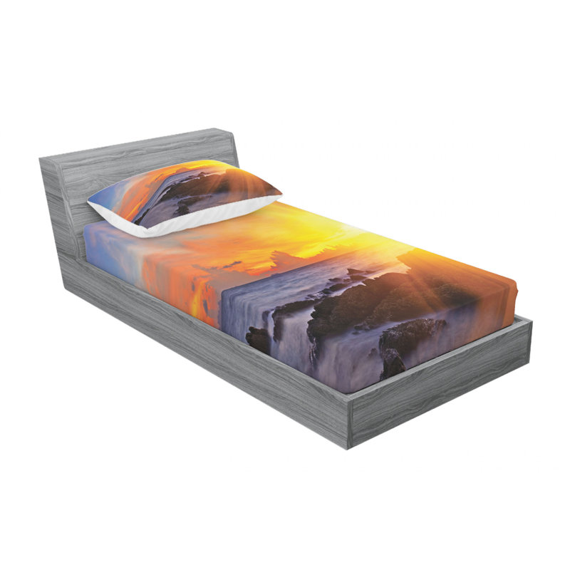 Microfiber Sheet Set, Twin Sheet Set with Fitted Sheet