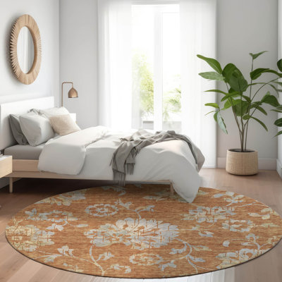 Malek Washable Floral Indoor / Outdoor Rug