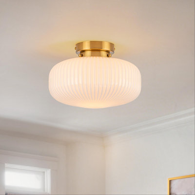 11" Mid-Century Semi-Flush Mount Ceiling Light
