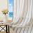 Farmhouse Striped Linen Blend Textured Light Filtering Semi Sheer Rod Pocket Back Tab Curtains-1302807067-1302807046