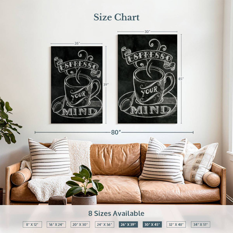 Yarlin Espresso Your Mind No Border, 39" H x 26" W