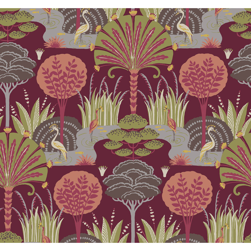 Papier peint Mandeville Tropical Paradise, Rose