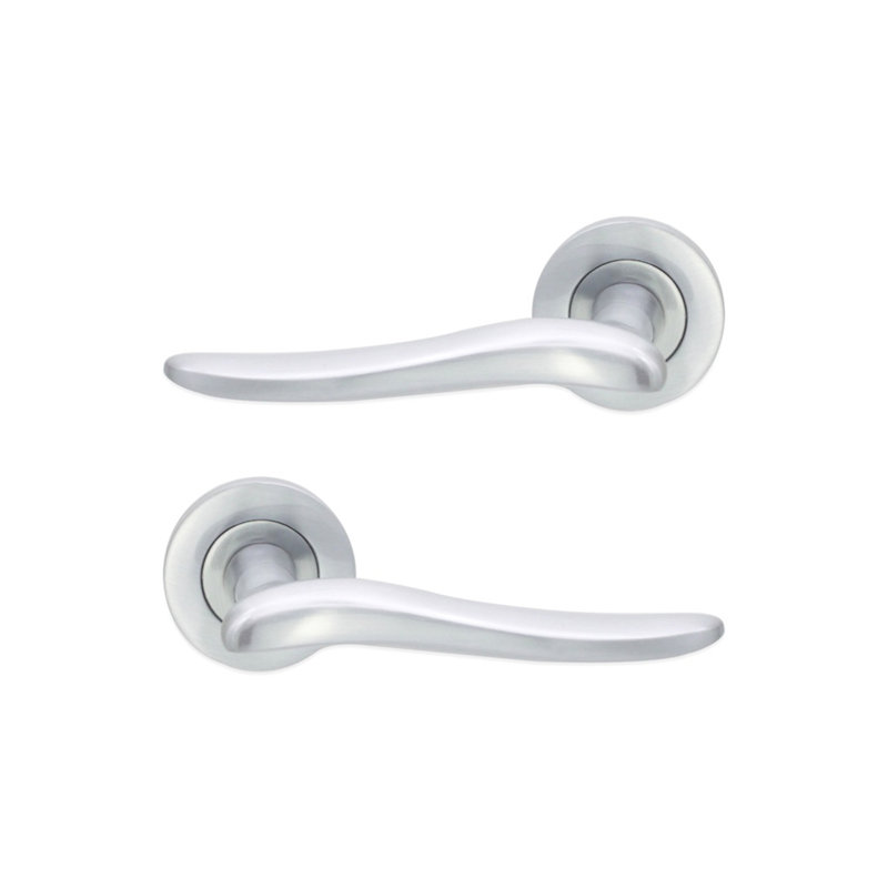 Senza Lever Door Handle, Satin Chrome