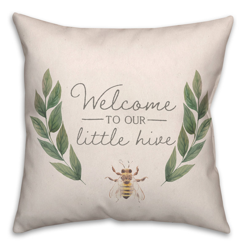  Coussin Welcome to Our Little Hive