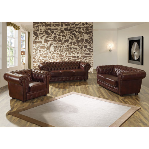 Echtleder Sofa 3 2 1