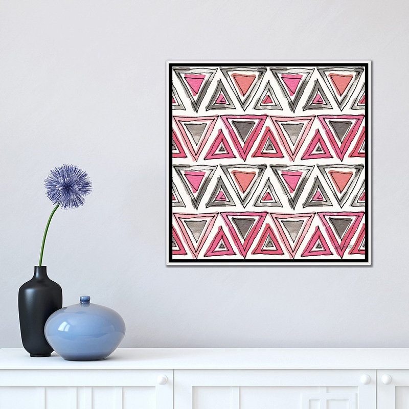 Art sur motif d’accents chic, H 18 po x l 18 po x P 1,5 po, Toile blanche encadrée