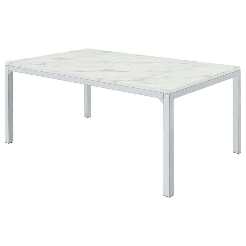 Caston Faux Mable Top Dining Table