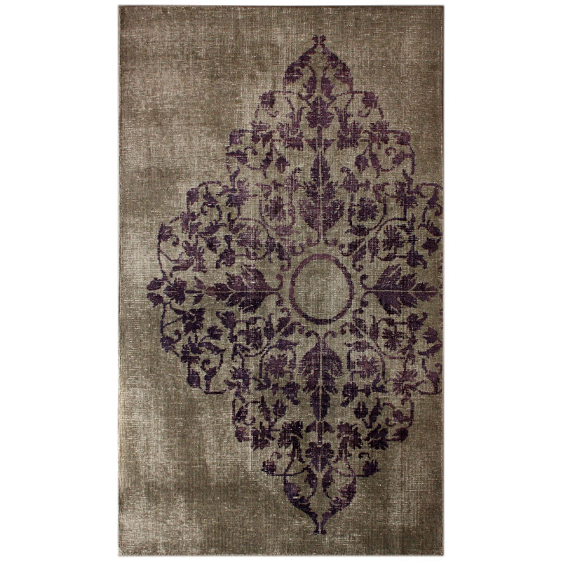 Wool Floral Indoor Rug, Rectangle 6' x 9'
