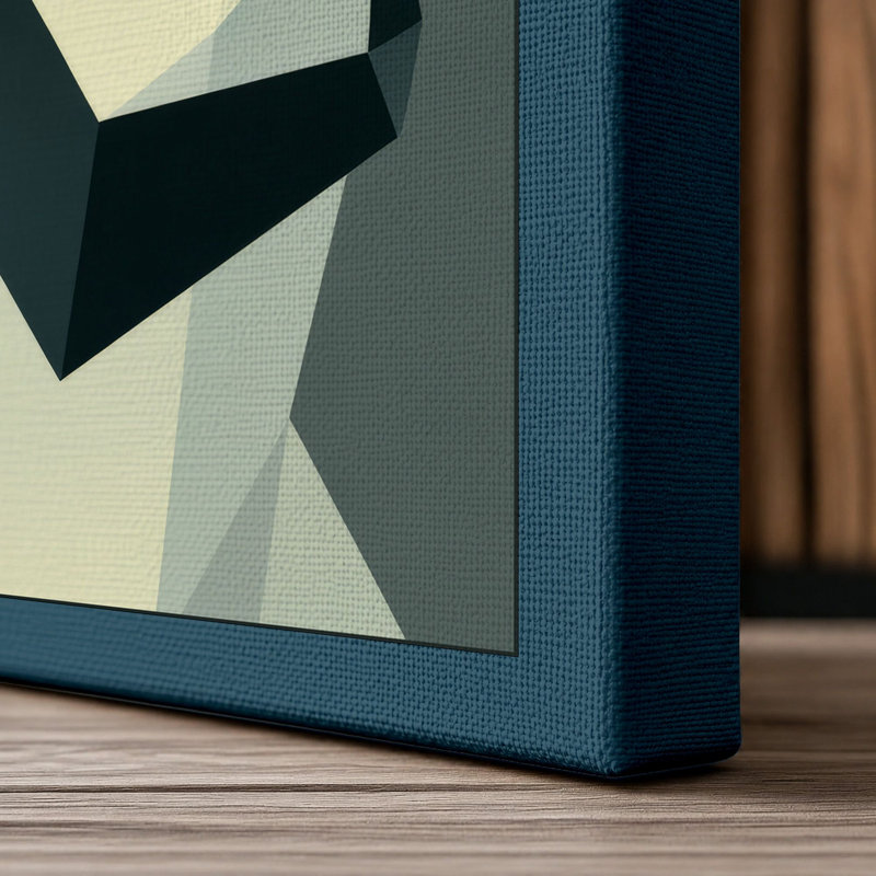 Quiet Embrace Minimalist 1 Piece Wrapped Canvas Wall Art, 36x24 - 91.4 x 61.0 cm, Teal Border