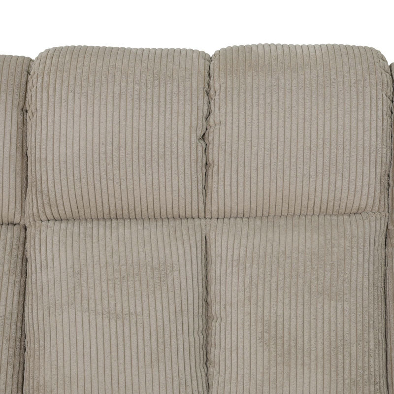 43" Cozy Corduroy Recliner Chair, Beige