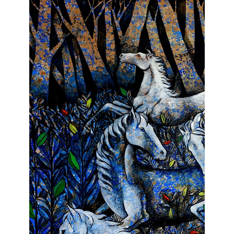 Voyage de nuit | Acrylique sur toile | Par Ranjith Raghupathy