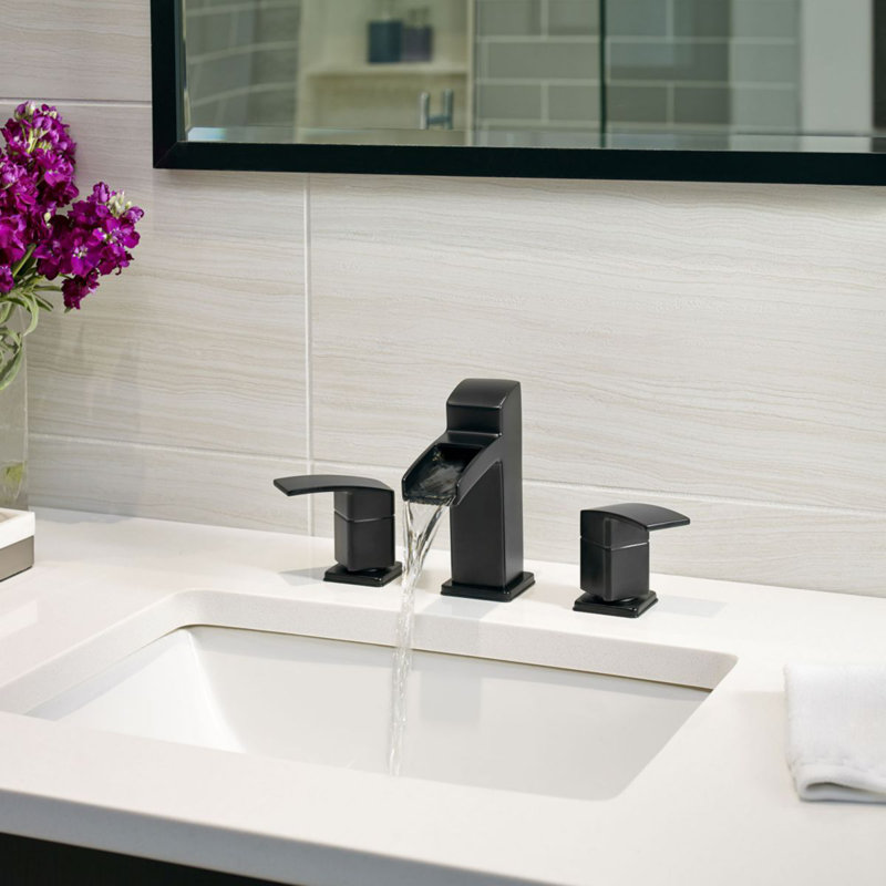 Kenzo Widespread Bathroom Faucet, Black