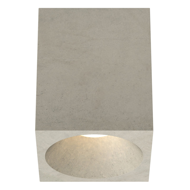 Kos LED Outdoor Flush Mount, Matt Concrete, 120
