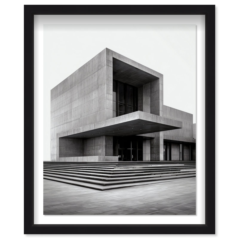Structural Solitude Framed Graphic Art, 31.5"H x 25.5"W, Black Shadowbox
