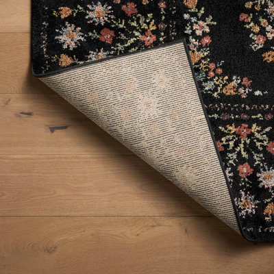 Rifle Paper Co. x Loloi Laurel Black Floral Rug