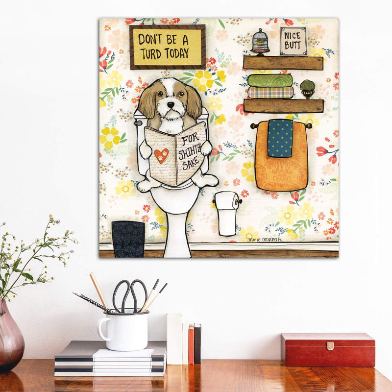 Turd Today by Jamie Morath - Wrapped Canvas Print, 66.04 cm H x 66.04 cm W x 1.91 cm D