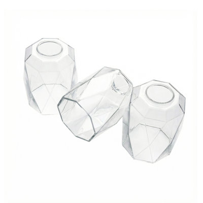 1.65'' Glass Shade For Vanity Light Pendant Light, Geometric Cylinder Style