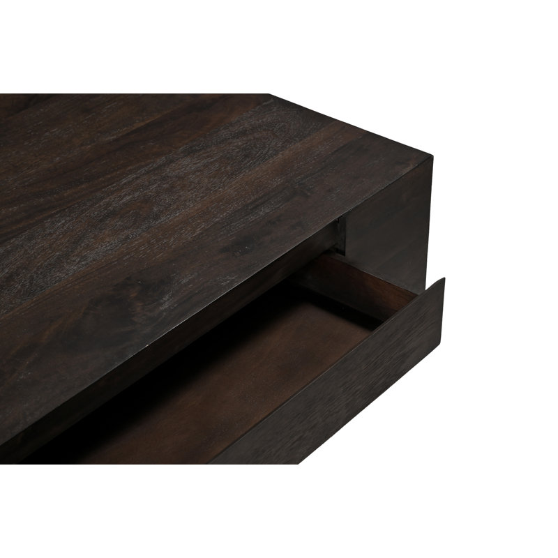 Table basse 2 tiroirs Flagstaff en bois massif brun Barista moderne