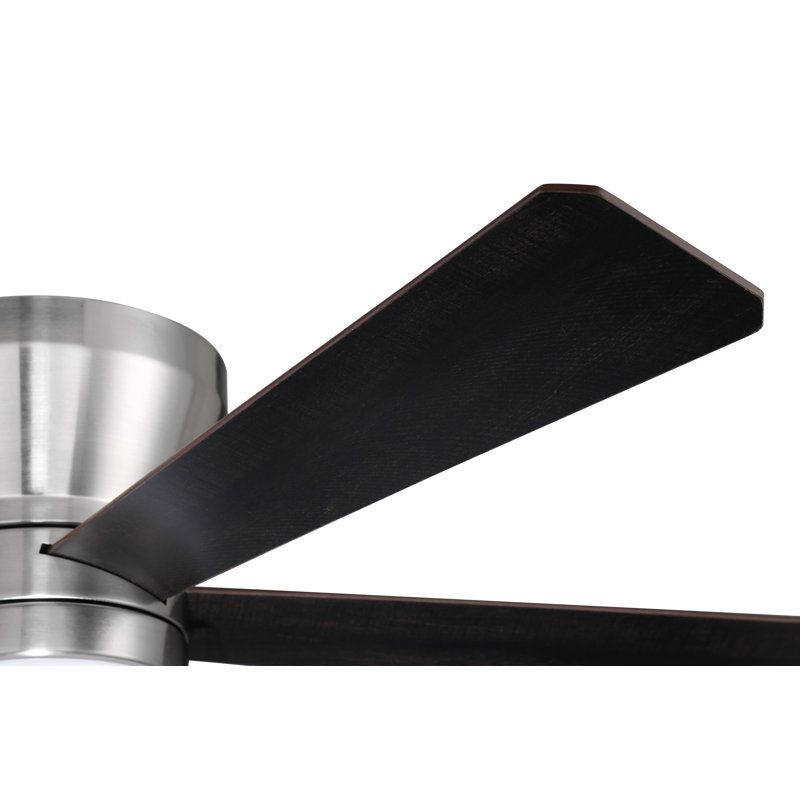 Merit 52'' Ceiling Fan with LED Lights, Brushed Polished Nickel/Black