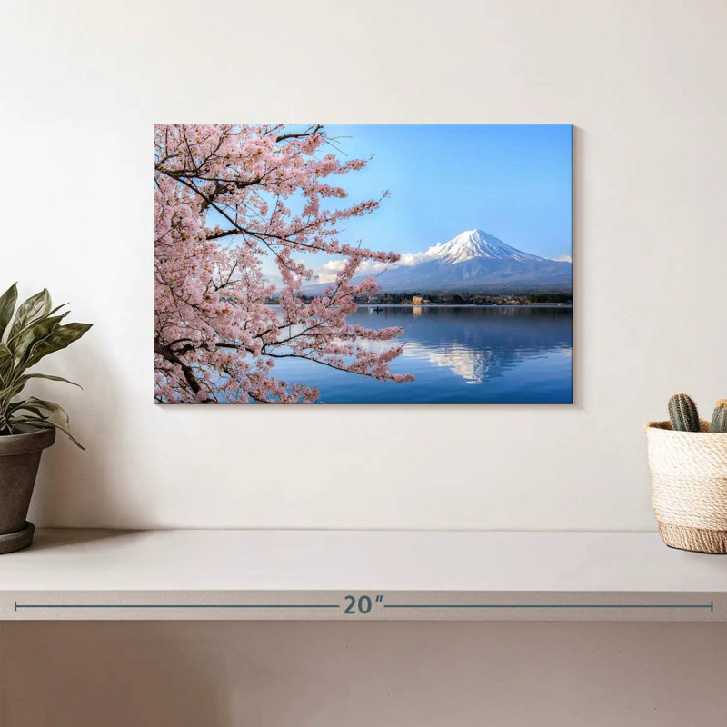 Lac Kavia Kawaguchiko et Mont Fuji, H 8 po x l 12 po