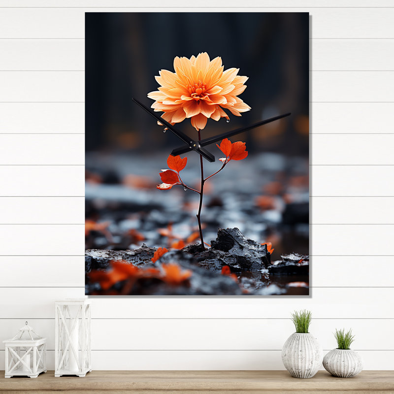 Tapisserie d'automne Peach Flowers II - Floral, H 40 po x l 30 po x P 1 po