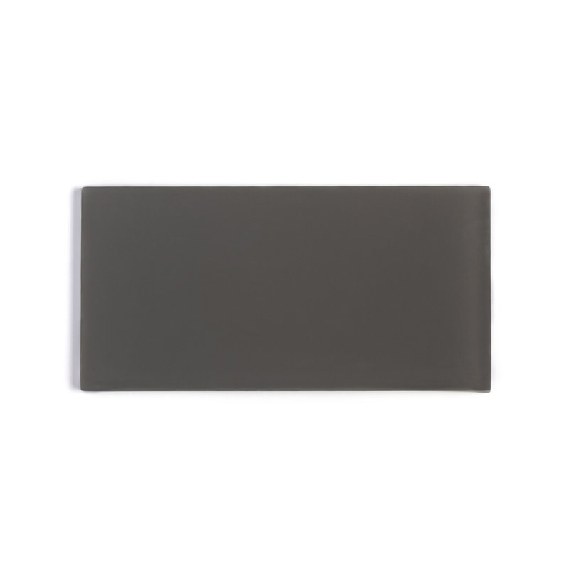 3"X 6" Matte Finished Glass Subway Tile, Dark Gray