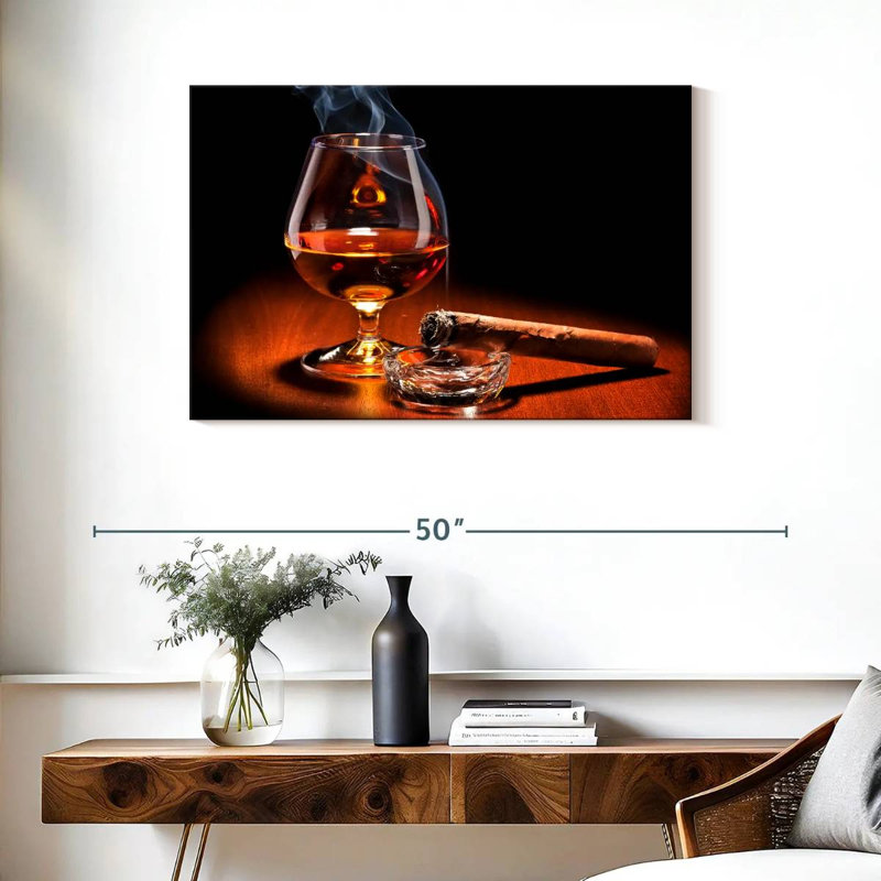 Yarlin Cigar And Cognac Drinks, 24" H x 36" W
