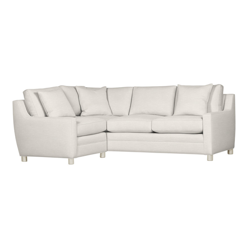 American Bungalow 2-Piece Fairgrove Sectional, Nadia Parchment, Wrenn
