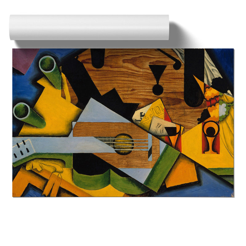 Still Life with Guitar by Juan Gris - Frameless Print, 42cm H x 59cm W x 0.1cm D