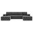 Modular Upholstered Sectional Sofa With Ottomans-142713823