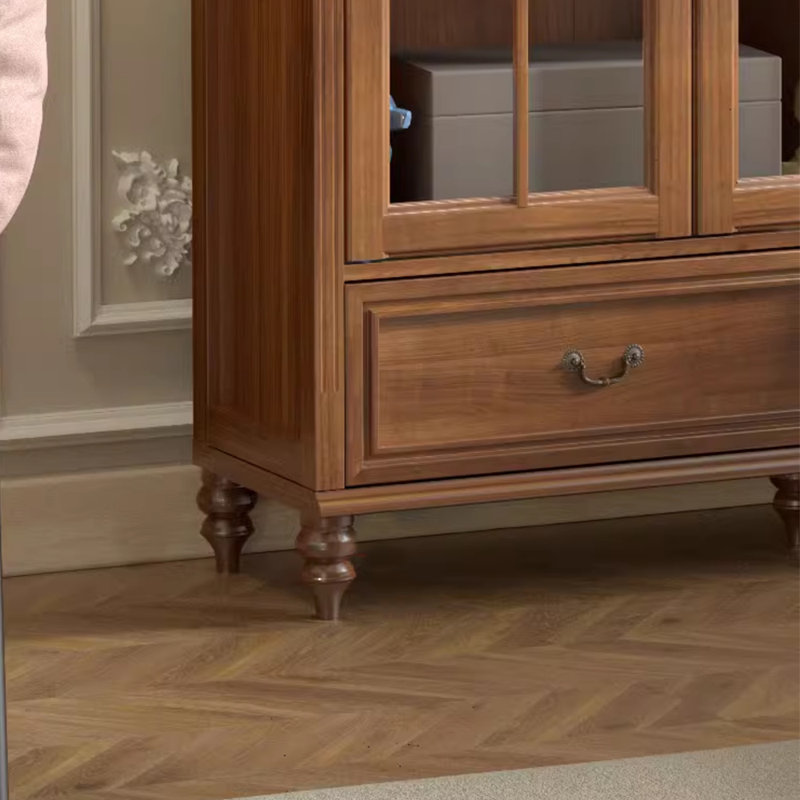 American retro style solid wood bookcase