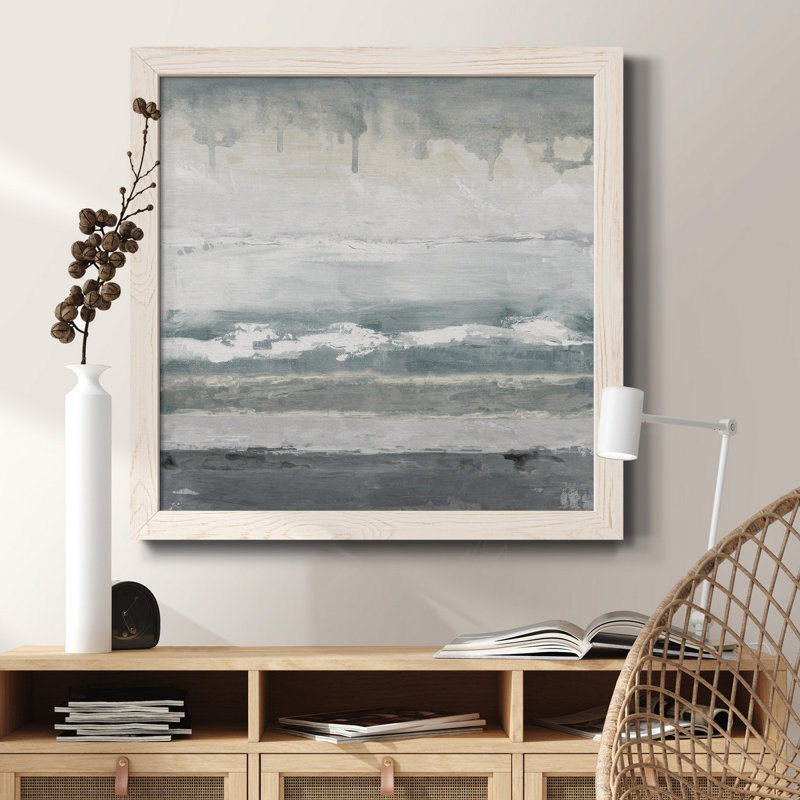 «Crashing Tide» par Karolis Janusil - impression sur toile tendue, H 31,5 po x l 31,5 po x P 1,5 po, Cadre blanc