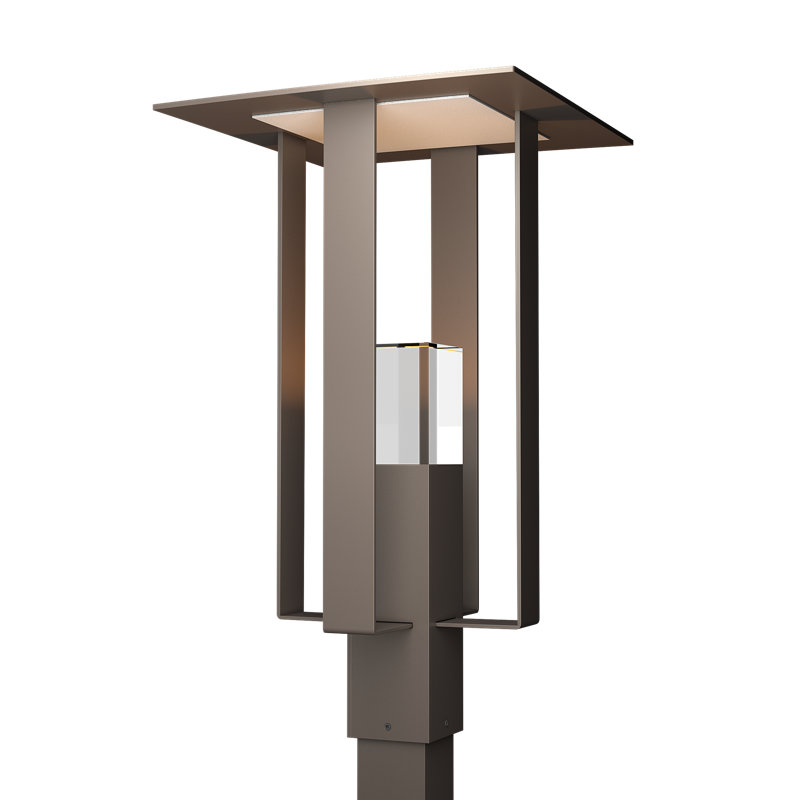 Shadow Box 1 - Light 24.1" H Hardwired Lantern Head, Coastal Dark Smoke