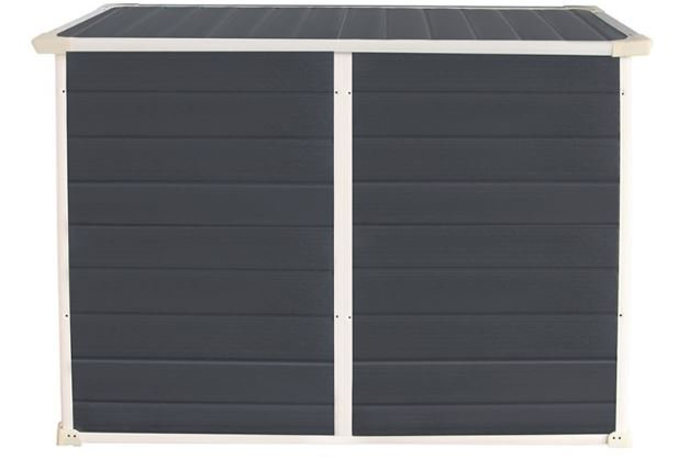 Breashears 6 ft. W x 4 ft. D Plastic Metal Sliplap Pent Storage Shed
