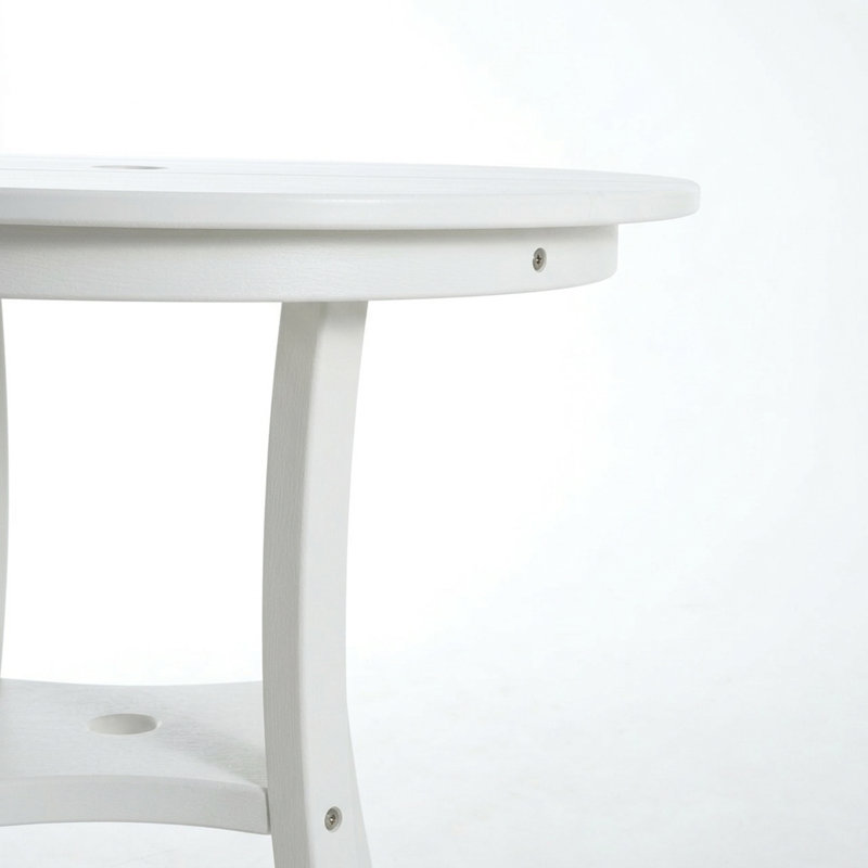 Ensemble bistro 3 pièces / ensemble de table ronde / ensemble repas de patio / 2 chaises, Blanc