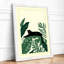 Black Cat in Foliage Japandi - Framed Print-2037909575-2037909574