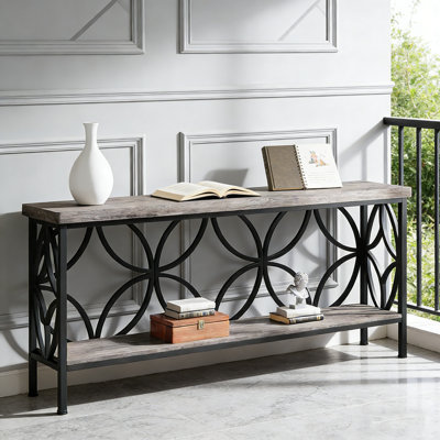 Table basse, console à 2 niveaux, canapé moderne