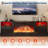 70" TV Stand with 36" Electric Fireplace, Modern Media Console with LED Lights and Storage Cabinet