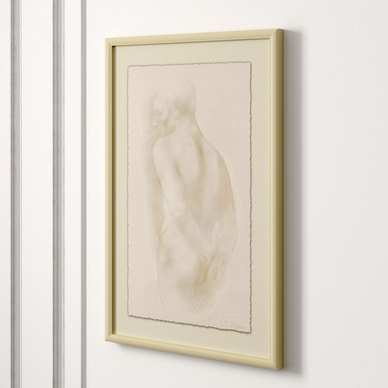Male Nude 4' Framed Print on Glass
