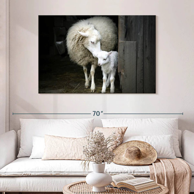 Brampt Maternal Sheep, 32" H x 48" W