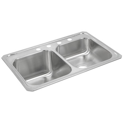 Celebrity 33" L x 22" W Double Basin Drop-In Kitchen Sink