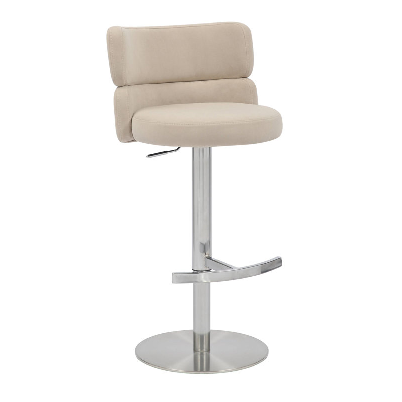 Mason Brushed Velvet Bar Stool, Cream