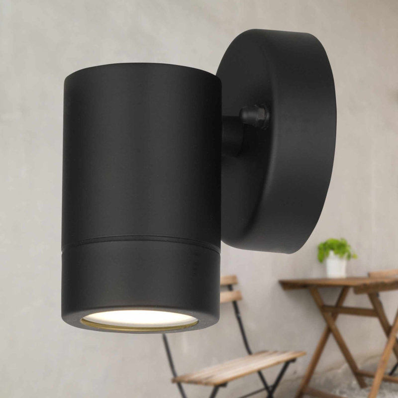 Avello 12cm H Outdoor Armed Sconce, Black