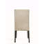 Chaise d'appoint en lin brun clair et finition rétro