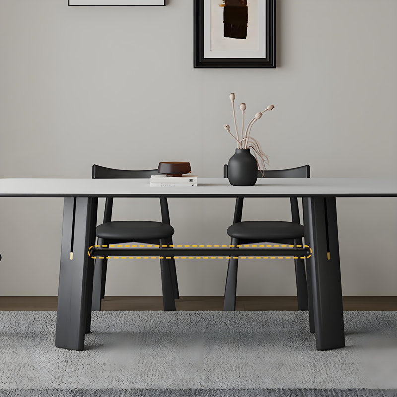 Ensemble de table et chaises de salle à manger rétro et confortable, H 29,52 po x L 70,86 po x l 31,49 po