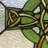 18"H Celtic Cross Stained Glass Window Panel