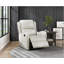 Chaise inclinable taupe avec revêtement en similicuir, assise confortable pour le salon, structure en bois massif
