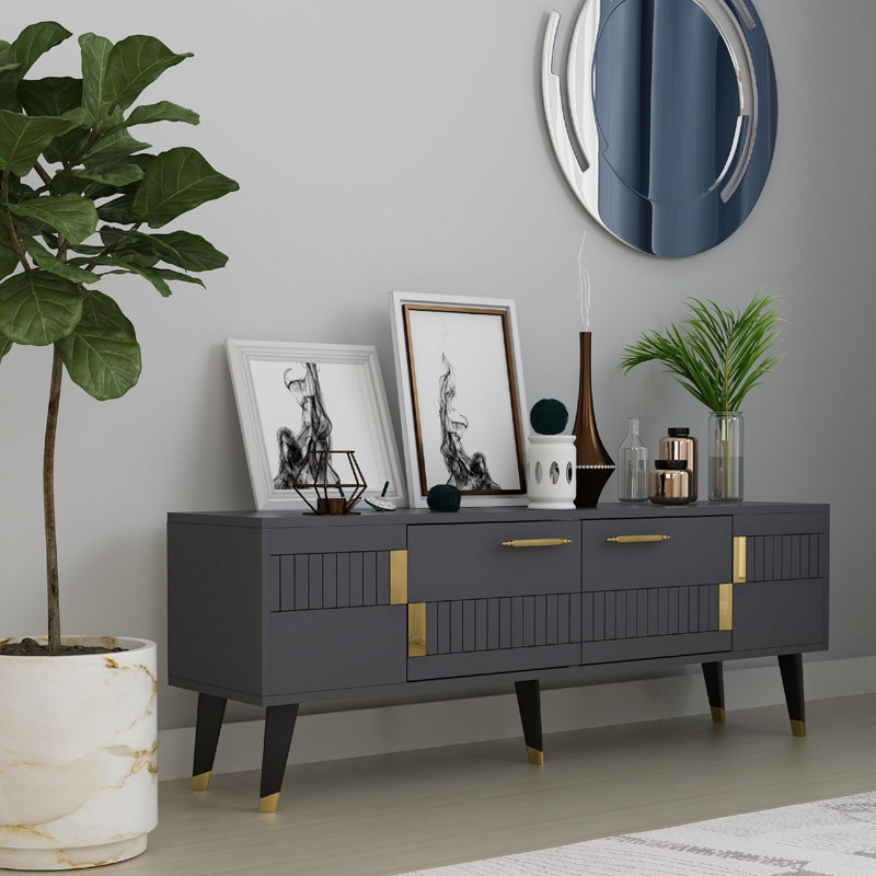 Fechteler 2 Piece Coffee Table Set, Black