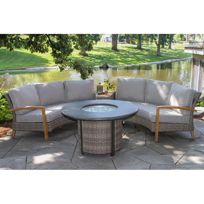 Kirtin 4 Piece Sectional Seating Group with Cushions