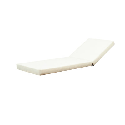 Coussin de chaise longue de couleur crème - eau, 26,95 po x 74,91 po x 3,97 po, mousse, avec sangles d'arrimage - crème 27,75 W, rembourré de mousse, attaches